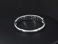 Witgouden ring met diamanten en saffieren - afbeelding 2 van  9