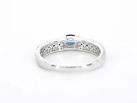Witgouden ring met diamanten en saffieren - afbeelding 7 van  9