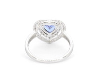 Witgouden ring met diamanten en tanzaniet - afbeelding 8 van  9