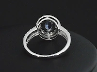Witgouden ring met diamanten en tanzaniet - afbeelding 5 van  9
