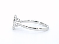 Witgouden ring met diamanten in ovaal vorm - afbeelding 7 van  11