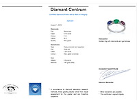 Witgouden ring met diamanten, saffier, robijn en smaragd - afbeelding 4 van  10