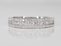 Witgouden ring met diamanten - afbeelding 1 van  7