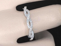 Witgouden ring met diamanten - afbeelding 2 van  9