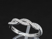Witgouden ring met diamanten - afbeelding 4 van  9