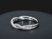 Witgouden ring met diamanten - afbeelding 6 van  9