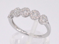 Witgouden ring met diamanten - afbeelding 6 van  9