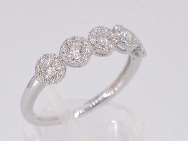 Witgouden ring met diamanten - afbeelding 7 van  9