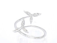 Witgouden ring met diamanten - afbeelding 5 van  10