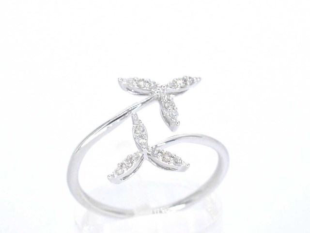 Witgouden ring met diamanten - afbeelding 6 van  10