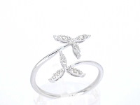 Witgouden ring met diamanten - afbeelding 6 van  10