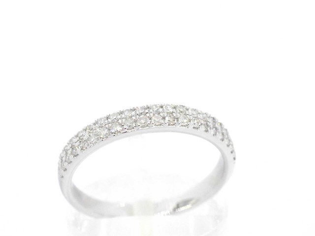 Witgouden ring met diamanten - afbeelding 5 van  10