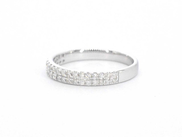 Witgouden ring met diamanten - afbeelding 9 van  10