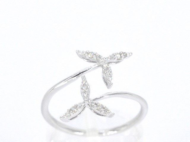 Witgouden ring met diamanten - afbeelding 1 van  11