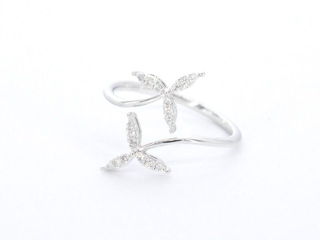 Witgouden ring met diamanten - afbeelding 8 van  11