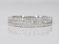 Witgouden ring met diamanten - afbeelding 1 van  6