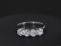 Witgouden ring met diamanten - afbeelding 2 van  4