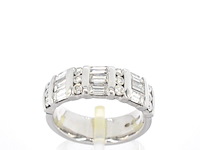 Witgouden ring met diamanten - afbeelding 1 van  11