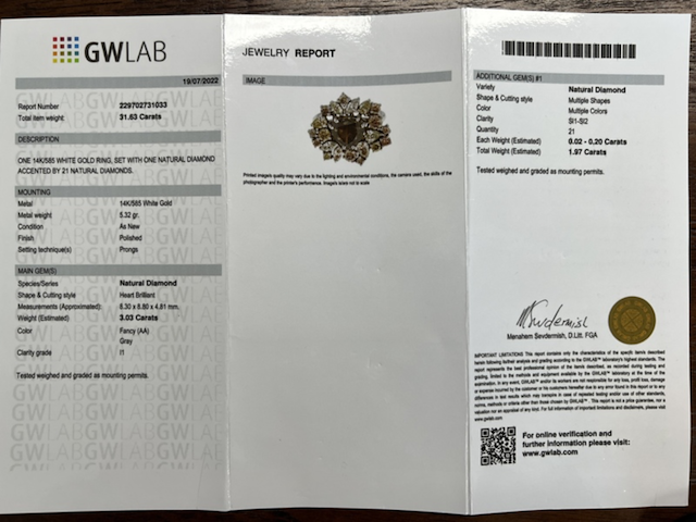 Witgouden ring met diamanten - afbeelding 9 van  11