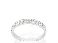 Witgouden ring met diamanten - afbeelding 1 van  11