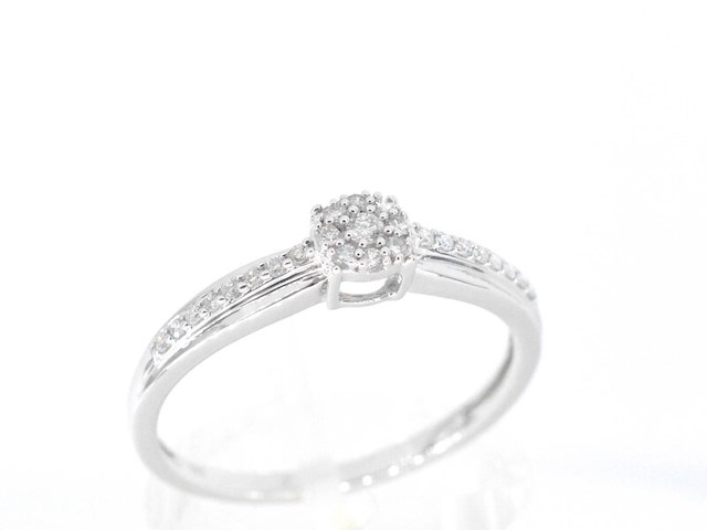 Witgouden ring met diamanten - afbeelding 5 van  10