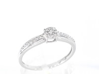 Witgouden ring met diamanten - afbeelding 5 van  10