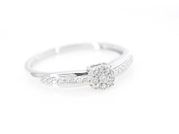 Witgouden ring met diamanten - afbeelding 8 van  10