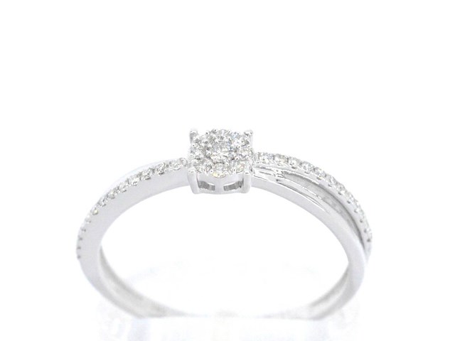 Witgouden ring met diamanten - afbeelding 1 van  11