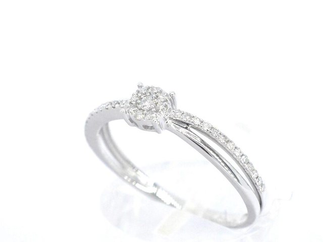 Witgouden ring met diamanten - afbeelding 5 van  11