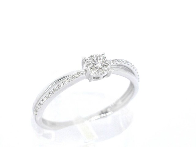 Witgouden ring met diamanten - afbeelding 6 van  11