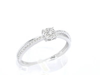 Witgouden ring met diamanten - afbeelding 6 van  11