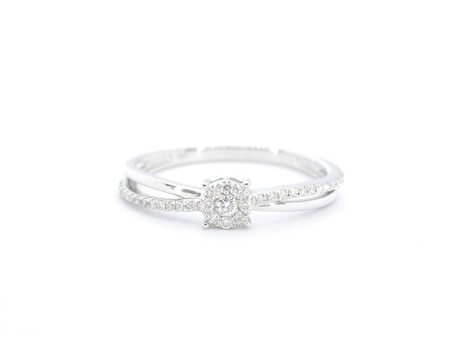 Witgouden ring met diamanten - afbeelding 8 van  11