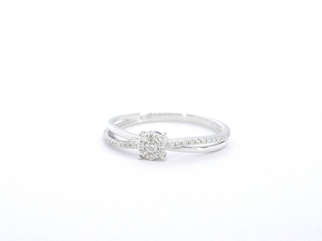 Witgouden ring met diamanten - afbeelding 10 van  11