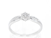 Witgouden ring met diamanten - afbeelding 1 van  9