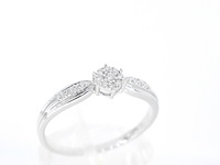 Witgouden ring met diamanten - afbeelding 4 van  9