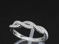 Witgouden ring met diamanten - afbeelding 3 van  9