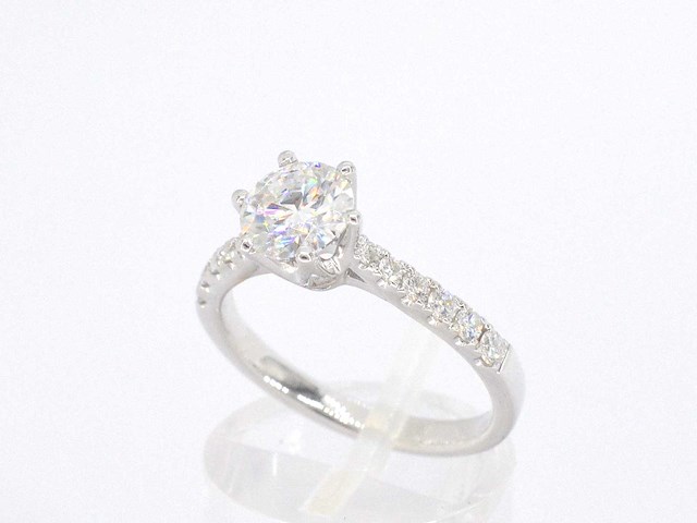 Witgouden ring met een briljant van 1.00 carat - afbeelding 4 van  8