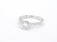 Witgouden ring met een briljant van 1.00 carat - afbeelding 6 van  8