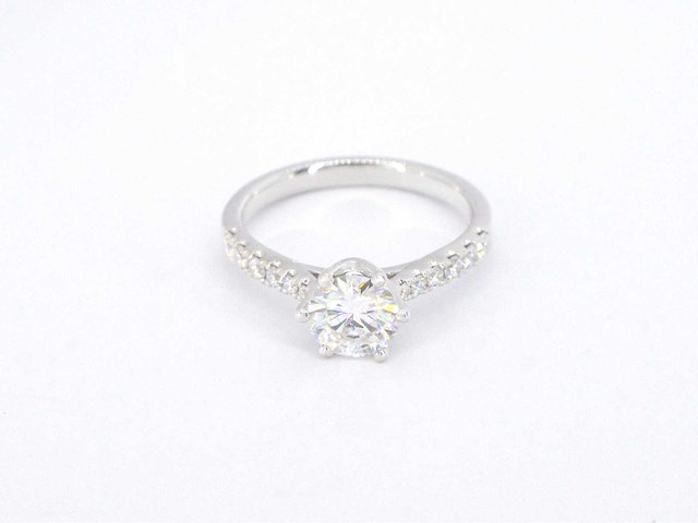 Witgouden ring met een briljant van 1.00 carat - afbeelding 7 van  8