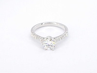 Witgouden ring met een briljant van 1.00 carat - afbeelding 7 van  8