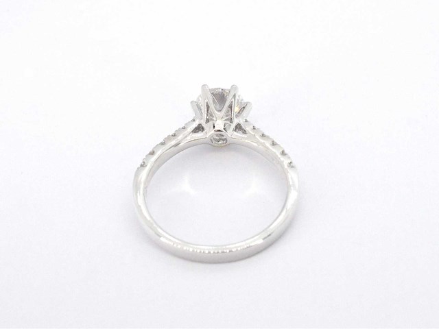 Witgouden ring met een briljant van 1.00 carat - afbeelding 8 van  8