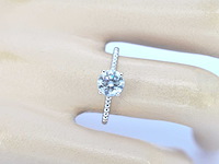 Witgouden ring met een diamant van 1.00 carat - afbeelding 2 van  9