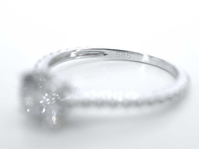 Witgouden ring met een diamant van 1.00 carat - afbeelding 8 van  9