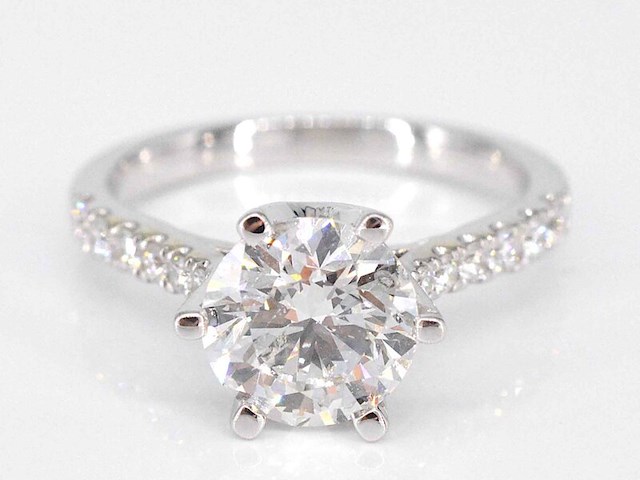 Witgouden ring met een diamant van 1.00 carat - afbeelding 1 van  8