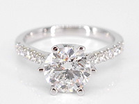 Witgouden ring met een diamant van 1.00 carat