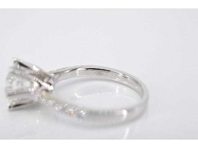 Witgouden ring met een diamant van 1.00 carat - afbeelding 6 van  7