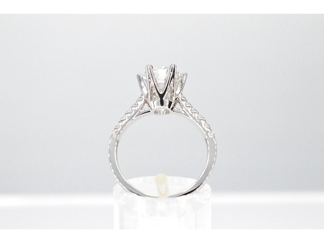 Witgouden ring met een diamant van 1.00 carat - afbeelding 4 van  6