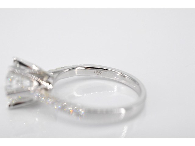 Witgouden ring met een diamant van 1.00 carat - afbeelding 6 van  6
