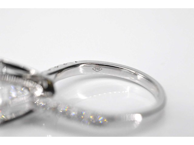 Witgouden ring met een diamant van 2.00 carat - afbeelding 6 van  6