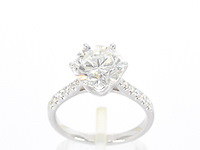 Witgouden ring met een diamant van 3.00 carat - afbeelding 3 van  13